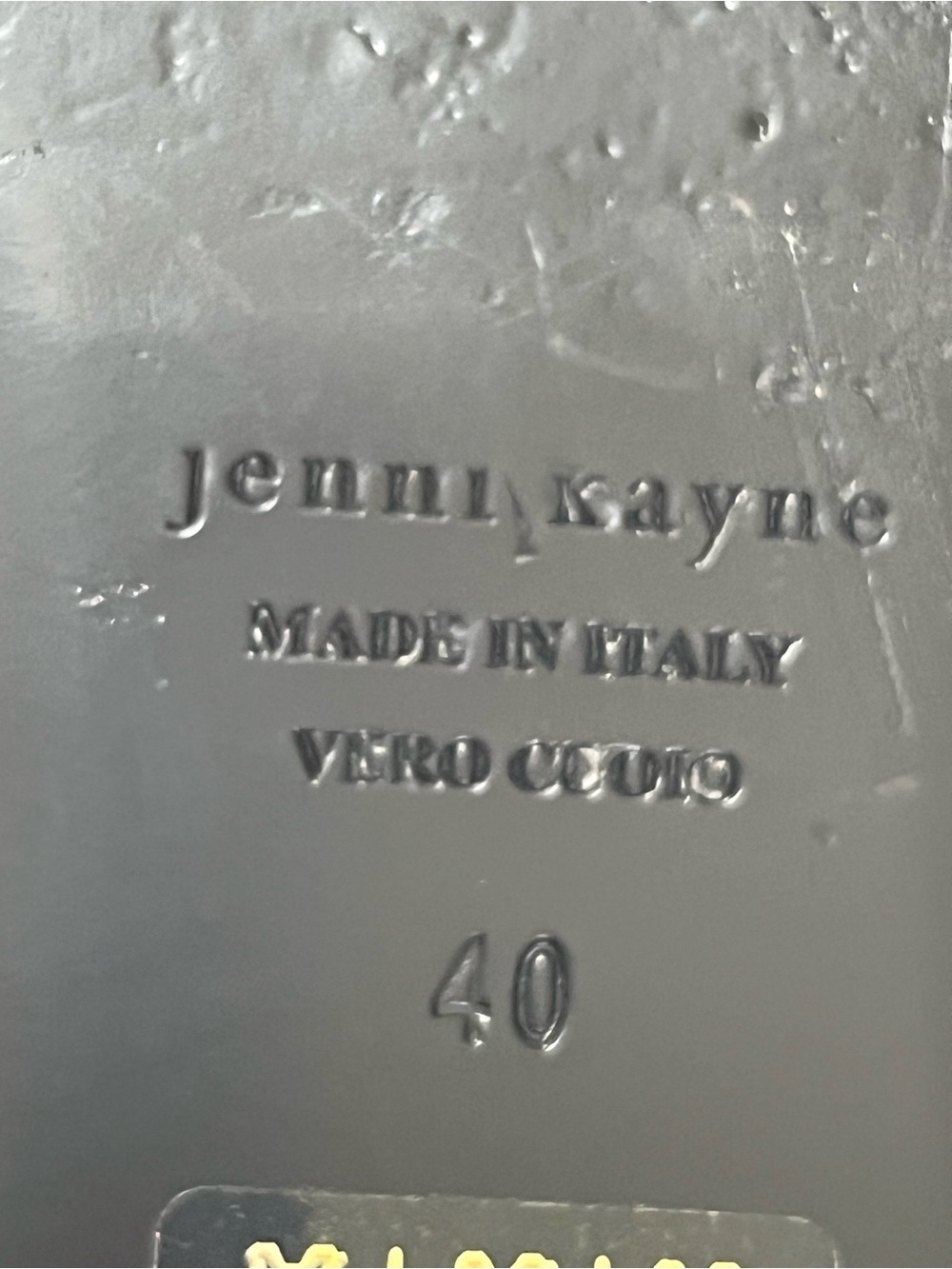 JENNI KAYNE Mia Mule Black Leather square toe slide Italy Sz 40, 9 - Picture 6 of 7